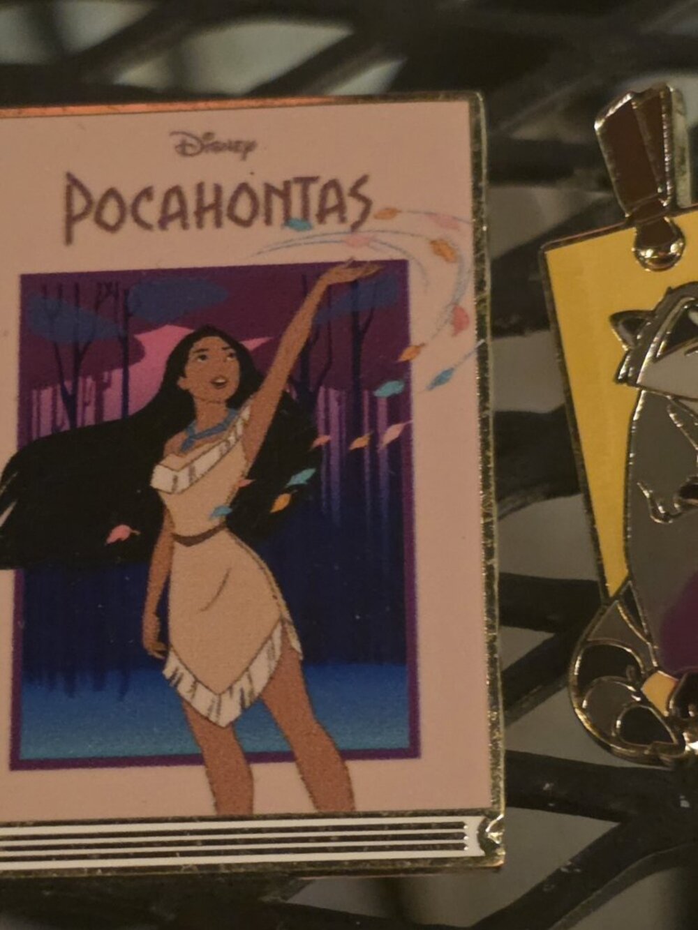 Loungefly Disney Pocahontas Book & Meeko Bookmark Trading Pins